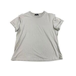 7 For All Mankind Womens XS Knit Top Tee T-Shirt Casual Khaki Brown